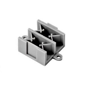 4 Way Splice Holder Self Adhesive Grey
