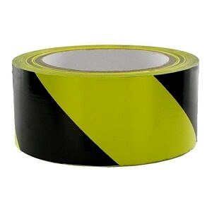 Hazard Tape Black/Yellow 50mm x 33m Adhesive