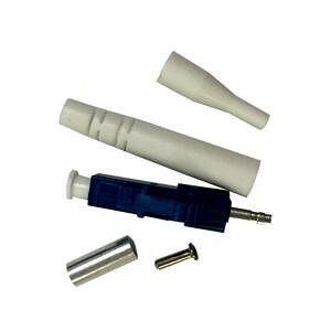 Epoxy & Polish Fibre Optic Connector Simplex SM LC Ceramic Blue 3mm & 900 Microns