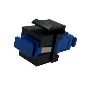 Fibre Keystone Jack Black Body SC Simplex Singlemode Blue Adaptor Fibre Keystone Jack Black Body SC Simplex Singlemode Blue Adaptor