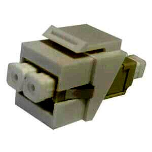 Fibre Keystone Jack White Body LC Duplex Multimode Beige Adaptor Fibre Keystone Jack White Body LC Duplex Multimode Beige Adaptor