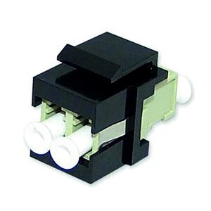 Fibre Keystone Jack Black Body LC Duplex Multimode Beige Adaptor Fibre Keystone Jack Black Body LC Duplex Multimode Beige Adaptor
