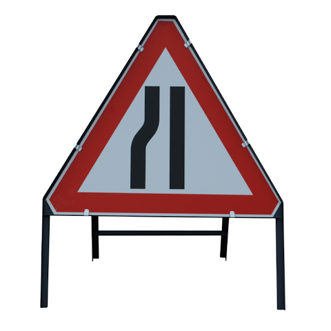 Sign Metal 750mm Road Narrows Left / Right Reversible Sign Metal 750mm Road Narrows Left / Right Reversible