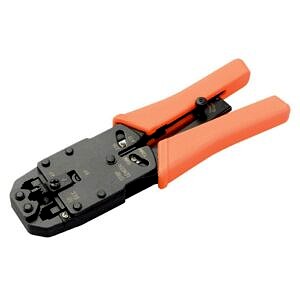Heavy Duty RJ11 and RJ45 Ratchet Crimping Tool