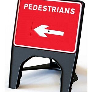 Q Sign Pedestrian Arrow Left / Right Reversible