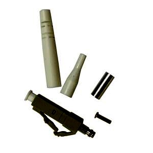 Epoxy & Polish Fibre Optic Connector Simplex MM LC Ceramic Beige 3mm & 900 Microns
