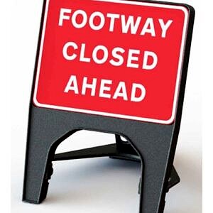 Q Sign Footway Closed Ahead
