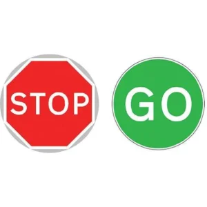 Plastic Stop & Go Lollipop 600mm