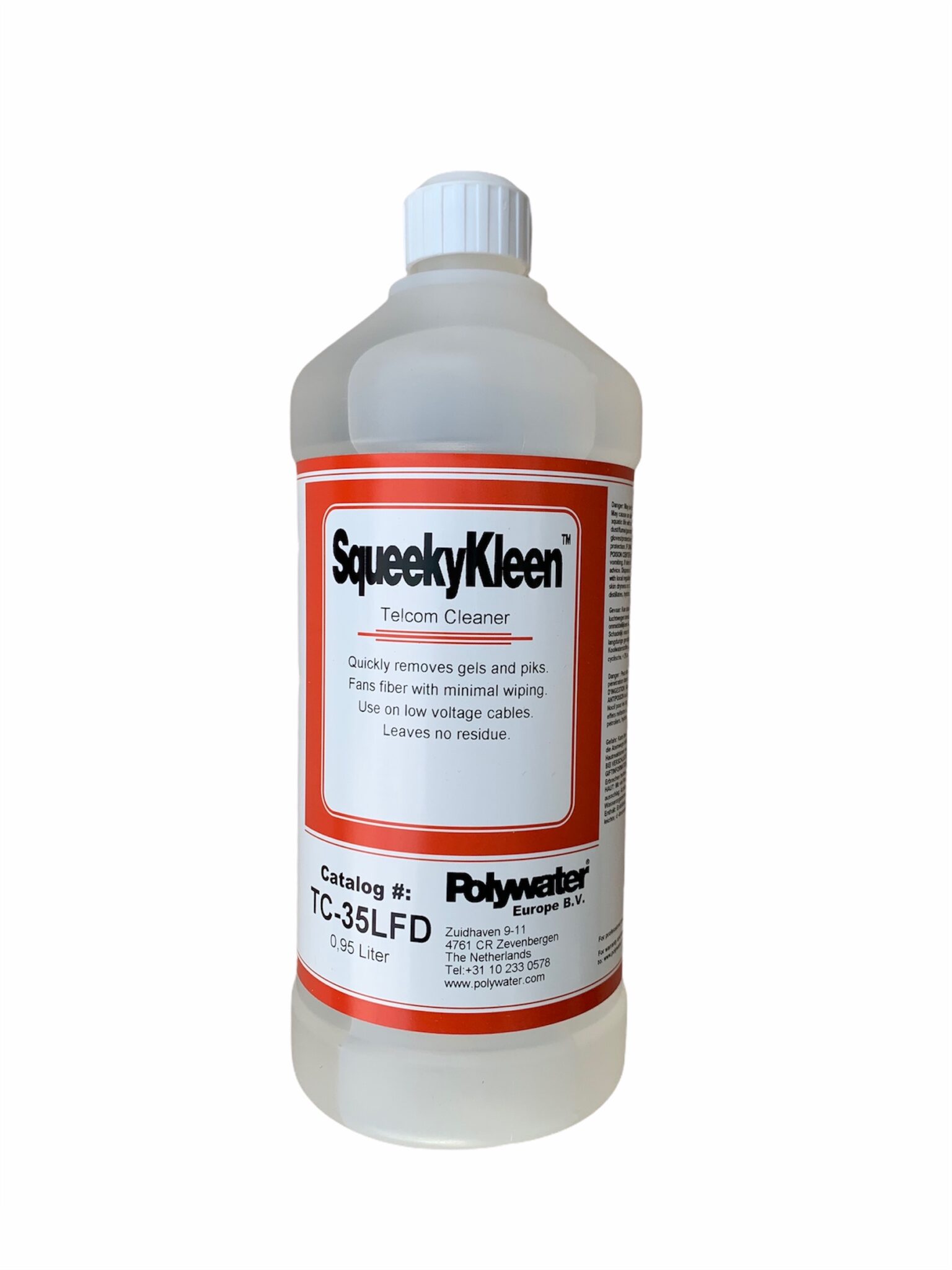 Polywater SqueekyKleen Gel Filled Cable Cleaner 0.95 Litre Polywater SqueekyKleen Gel Filled Cable Cleaner 0.95 Litre
